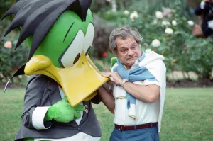 Actor David Jason pictured with Count Duckula (who is voiced by David Jason Actor David Jason pictured with Count Duckula (who is voiced by David Jason