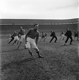 Actor Donald Howson in weight reducing training with Queens Park Rangers football club Actor Donald Howson in weight reducing training with Queens Park Rangers football club