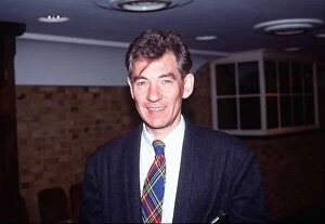 Images Dated 11th April 1989: Actor Ian McKellen in April 1989 during lunch at the Whitbread Brewery, London
