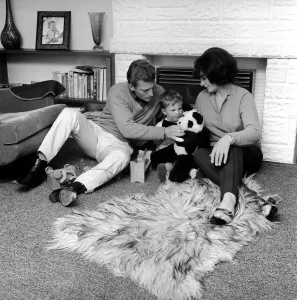 Actor Johnny Briggs at home with his wife Caroline and children Mark and Karen Actor Johnny Briggs at home with his wife Caroline and children Mark and Karen