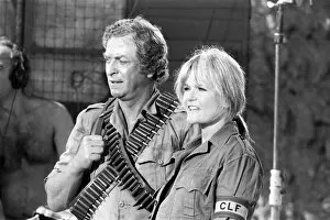Actor Michael Caine with Valerie Perrine during filming of their latest movie '