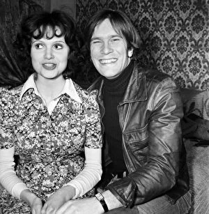 Images Dated 7th March 1975: Actor Nicky Henson poses with actress Madeleine Smith. 7th March 1975