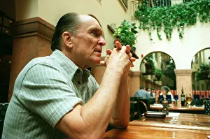 Actor Robert Duvall in Glasgow May 1998 elbows on table hands clasped Actor Robert Duvall in Glasgow May 1998 elbows on table hands clasped
