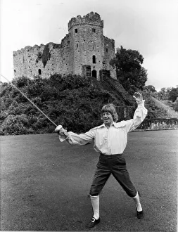 00093 Gallery: Actor Robin Askwith pictured at Cardiff Castle dressed ready for his latest romp in