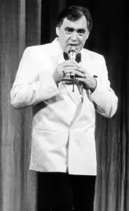 Actor Bill Tarmey performing on stage February 1987 Actor Bill Tarmey performing on stage February 1987