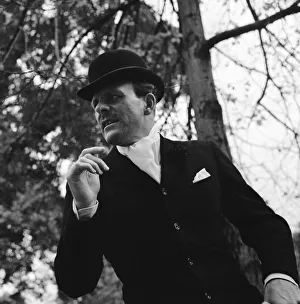 Actor Terry Thomas horse riding October 1958 Actor Terry Thomas horse riding October 1958