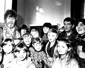 Images Dated 27th November 1982: Actor Tom Baker opening the Christmas Fair at Christ Church in North Shields on 27th