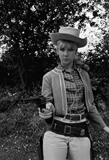 Cowboy Hats Gallery: Actress Angela Douglas from the film Carry On Cowboy 1965