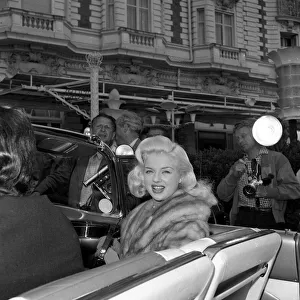 Festivals Gallery: Actress Diana Dors at Cannes Film Festival May 1956
