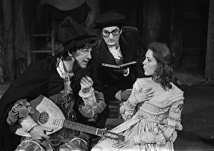 Actress Diana Rigg with Bill Travers & Peter Jeffrey in production of Taming of the Shrew Actress Diana Rigg with Bill Travers & Peter Jeffrey in production of Taming of the Shrew