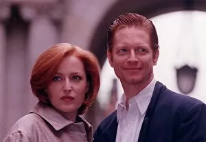 Images Dated 6th June 1999: Actress Gillian Anderson the star of the television programme The X Files in Glasgow with
