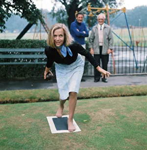 Images Dated 1st July 1975: Actress Honor Blackman bowling. July 1975