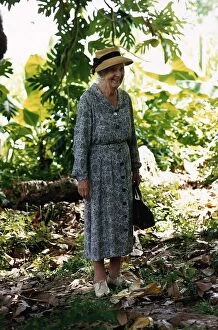 Actress Joan Hickson pictured during the filming of the BBC adaptation of the Agatha