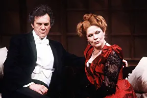 Actress Judi Dench and actor Daniel Massey in the play Waste at the Lyric Theatre in Actress Judi Dench and actor Daniel Massey in the play Waste at the Lyric Theatre in