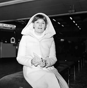Actress Judi Dench pictured at Heathrow. 1st February 1972