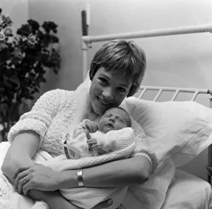 Actress Julie Andrews of My Fair Lady fame pictured in the London Clinic with Actress Julie Andrews of My Fair Lady fame pictured in the London Clinic with