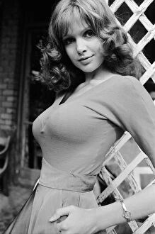 Actress Madeline Smith poses outdoors. 12th September 1976