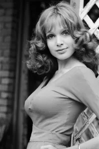 Actress Madeline Smith poses outdoors. 12th September 1976 Actress Madeline Smith poses outdoors. 12th September 1976