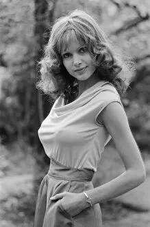 Images Dated 12th September 1976: Actress Madeline Smith poses outdoors wearing sleeveless top. 12th September 1976