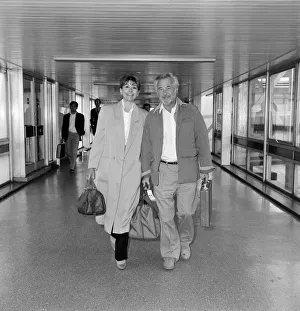 Images Dated 3rd May 1987: Actress Nanette Newman and her husband Bryan Forbes at Heathrow Airport. 3rd May 1987