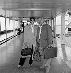 Images Dated 3rd May 1987: Actress Nanette Newman and her husband Bryan Forbes at Heathrow Airport. 3rd May 1987