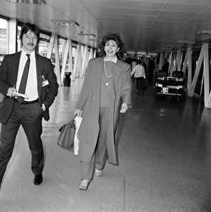 Actress Nanette Newman leaving Heathrow Airport for Australia. 24th March 1986 Actress Nanette Newman leaving Heathrow Airport for Australia. 24th March 1986