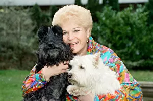 Images Dated 14th April 1992: Actress Pam St. Clement with her two pet dogs. 14th April 1992