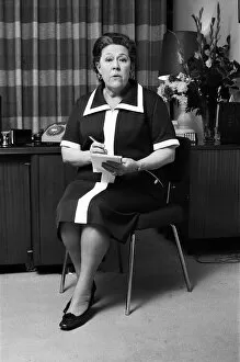Images Dated 14th February 1973: Actress Peggy Mount in Clifton slimline dresses. 14th February 1973