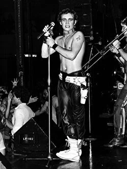 Images Dated 9th December 1982: Adam Ant 1980s pop singer stands on stage at the Palladium Hollywood Los Angeles USA