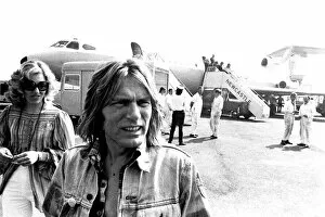 Images Dated 21st July 1972: Adam Faith flew into Newcastle Airport on his way to opening a new boutique in Durham