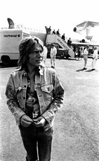 Images Dated 21st July 1972: Adam Faith flew into Newcastle Airport on his way to opening a new boutique in Durham
