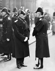 Admiral of the Fleet John Rushworth Jellicoe, seen here prior to the annual service of Admiral of the Fleet John Rushworth Jellicoe, seen here prior to the annual service of