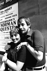 Images Dated 3rd August 1981: Adrienne Posta and Derek Fowlds at the Theatre Royal, Newcastle where they are appearing