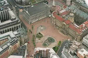 Images Dated 16th May 1996: Aerial view of Birmingham City Centre showing Victoria Square and Chamberlain Square