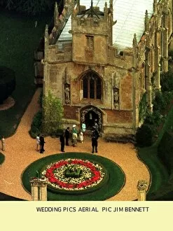 Images Dated 13th May 1998: Aerial view of Henry Dent Brocklehurst wedding May 1998 who married Model Lili