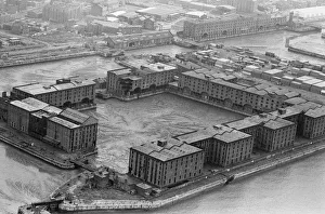 Aerial view of Liverpool Docks 17th August 1980 Aerial view of Liverpool Docks 17th August 1980