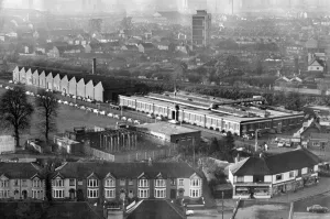 Aerial view of the Morris Engines factory, Courthouse Green, Coventry Aerial view of the Morris Engines factory, Courthouse Green, Coventry