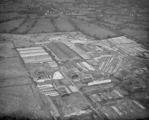 00101 Gallery: An aerial view showing some of the 16000 newly produced Austin cars which have just come