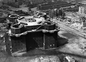 Aerial view showing the devasted German capital city of Berlin three minutes after Aerial view showing the devasted German capital city of Berlin three minutes after