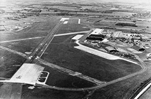 Aerial view of Teesside Airport 10th April 1985 Aerial view of Teesside Airport 10th April 1985