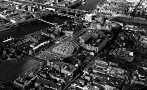 Aerial views of Glasgow, Scotland. 29th May 1989
