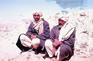 Afghan Tribesmen between cities of Kabul and Khandahar in Afghanistan