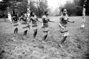 African Dancing: Ghanan Dancers. Girls performing their dance this morning African Dancing: Ghanan Dancers. Girls performing their dance this morning