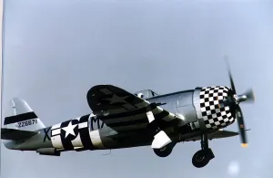 Air Aircraft Republic P47 Thunderbolt USAF fighter plane of WW2 WW2 displaying at an Air Aircraft Republic P47 Thunderbolt USAF fighter plane of WW2 WW2 displaying at an
