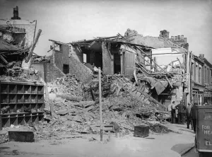 Air raid damage Withernsea 13th August 1943 Air raid damage Withernsea 13th August 1943