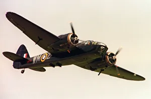 Aircraft Bristol Blenheim flying at the Wroughton Airshow Aug 93 Aircraft Bristol Blenheim flying at the Wroughton Airshow Aug 93