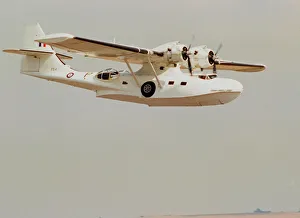 Aircraft Consolidated PYB Catalina Amphibian aircraft Aug 1993 flying at the Wroughton Aircraft Consolidated PYB Catalina Amphibian aircraft Aug 1993 flying at the Wroughton