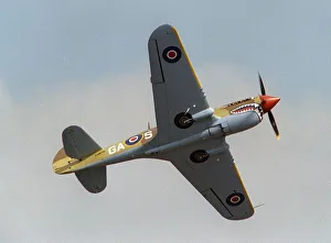 Aircraft Curtis Kittyhawk flying at the Wroughton Airshow August 1993 Aircraft Curtis Kittyhawk flying at the Wroughton Airshow August 1993