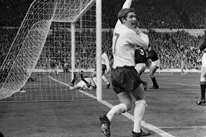 Alan Ball celebrates during the International friendly fixture against Scotland at Alan Ball celebrates during the International friendly fixture against Scotland at