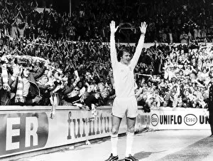 Images Dated 24th August 1974: Alan Clarke celebrates scoring the winning goal August 1974 for Leeds United v